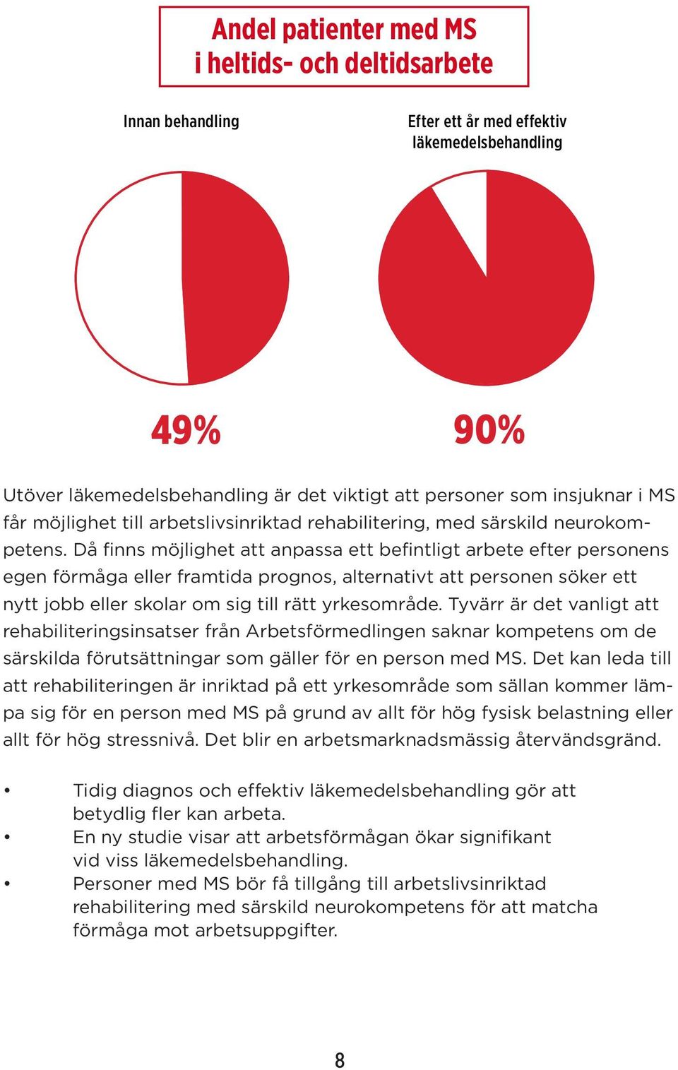 Då finns möjlighet att anpassa ett befintligt arbete efter personens egen förmåga eller framtida prognos, alternativt att personen söker ett nytt jobb eller skolar om sig till rätt yrkesområde.