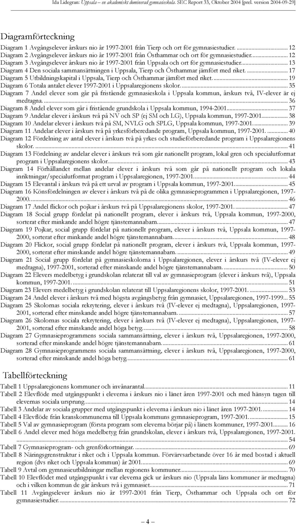 ... 17 Diagram 5 Utbildningskapital i Uppsala, Tierp och Östhammar jämfört med riket... 19 Diagram 6 Totala antalet elever - i Uppsalaregionens skolor.