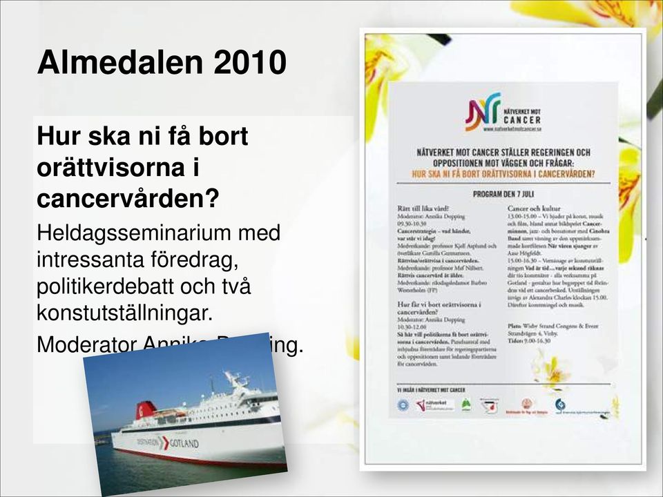 " Heldagsseminarium med intressanta