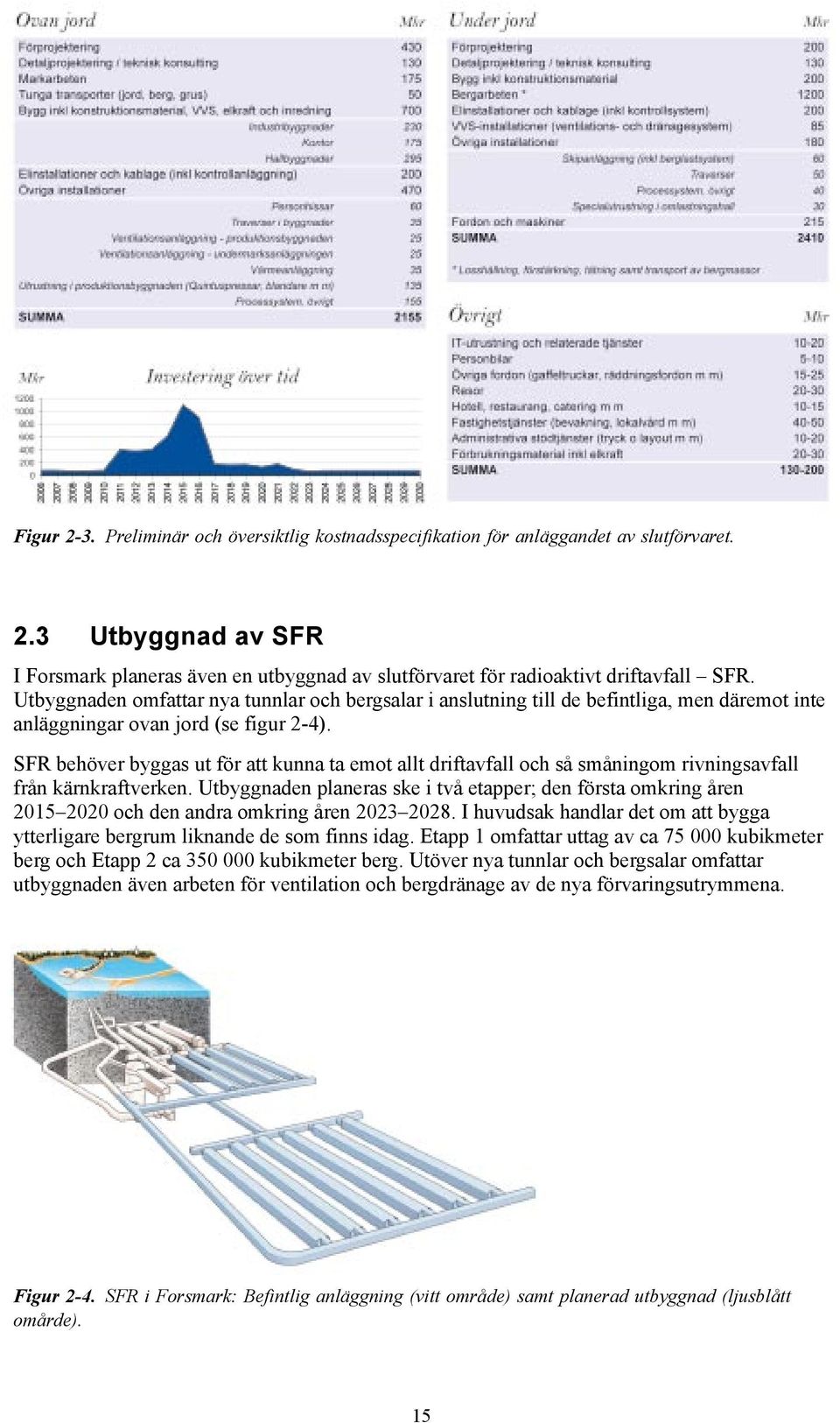 SFR behöver byggas ut för att kunna ta emot allt driftavfall och så småningom rivningsavfall från kärnkraftverken.