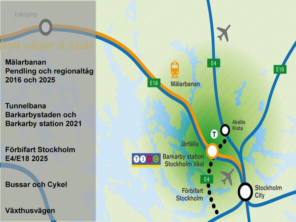 Barkarbystaden och Barkarby station 2021