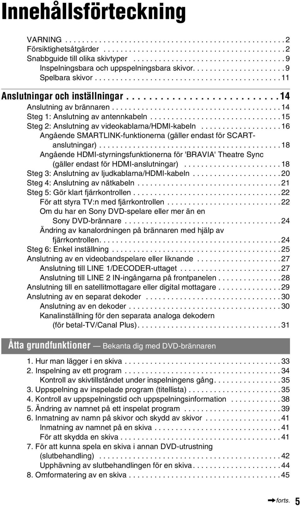 ..........................14 Anslutning av brännaren........................................ 14 Steg 1: Anslutning av antennkabeln............................... 15 Steg 2: Anslutning av videokablarna/hdmi-kabeln.