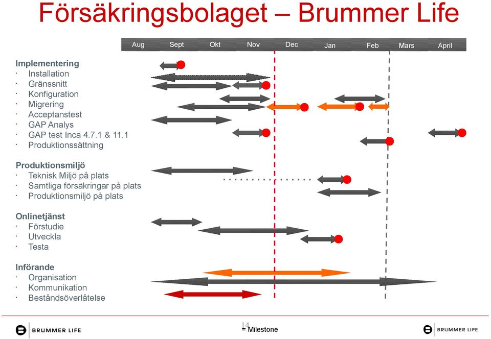 1 Produktionssättning Produktionsmiljö Teknisk Miljö på plats Samtliga försäkringar på plats