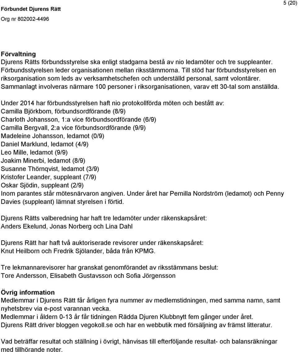 Sammanlagt involveras närmare 100 personer i riksorganisationen, varav ett 30-tal som anställda.