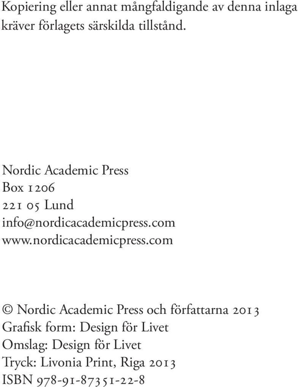 com www.nordicacademicpress.