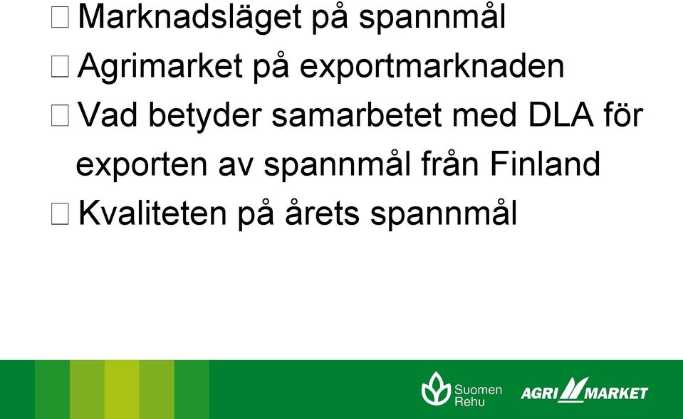 samarbetet med DLA för exporten av