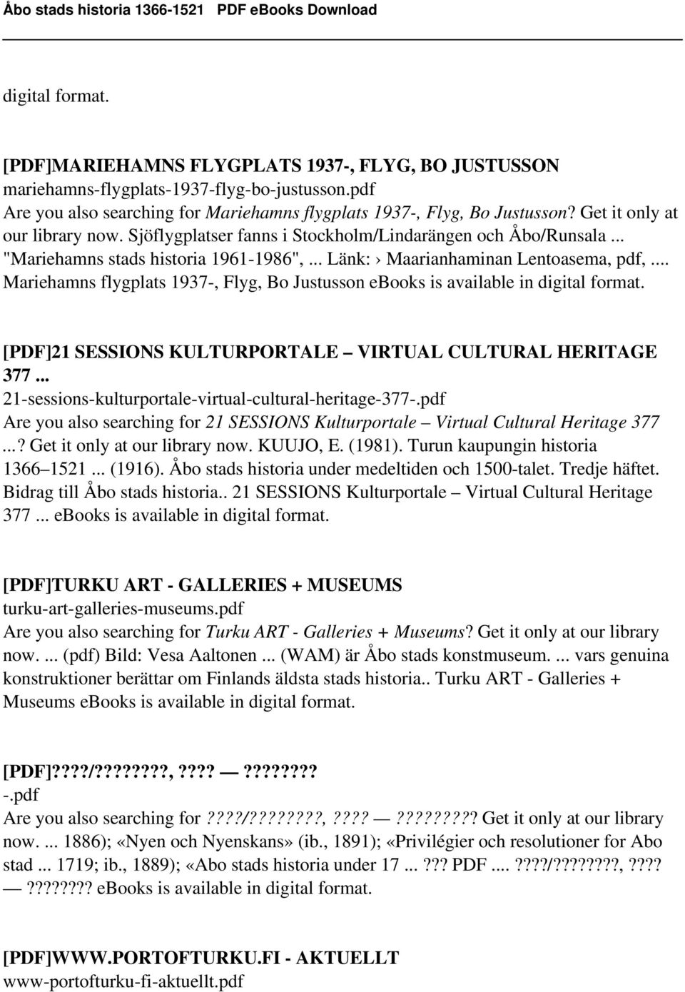 .. Mariehamns flygplats 1937-, Flyg, Bo Justusson [PDF]21 SESSIONS KULTURPORTALE VIRTUAL CULTURAL HERITAGE 377... 21-sessions-kulturportale-virtual-cultural-heritage-377-.