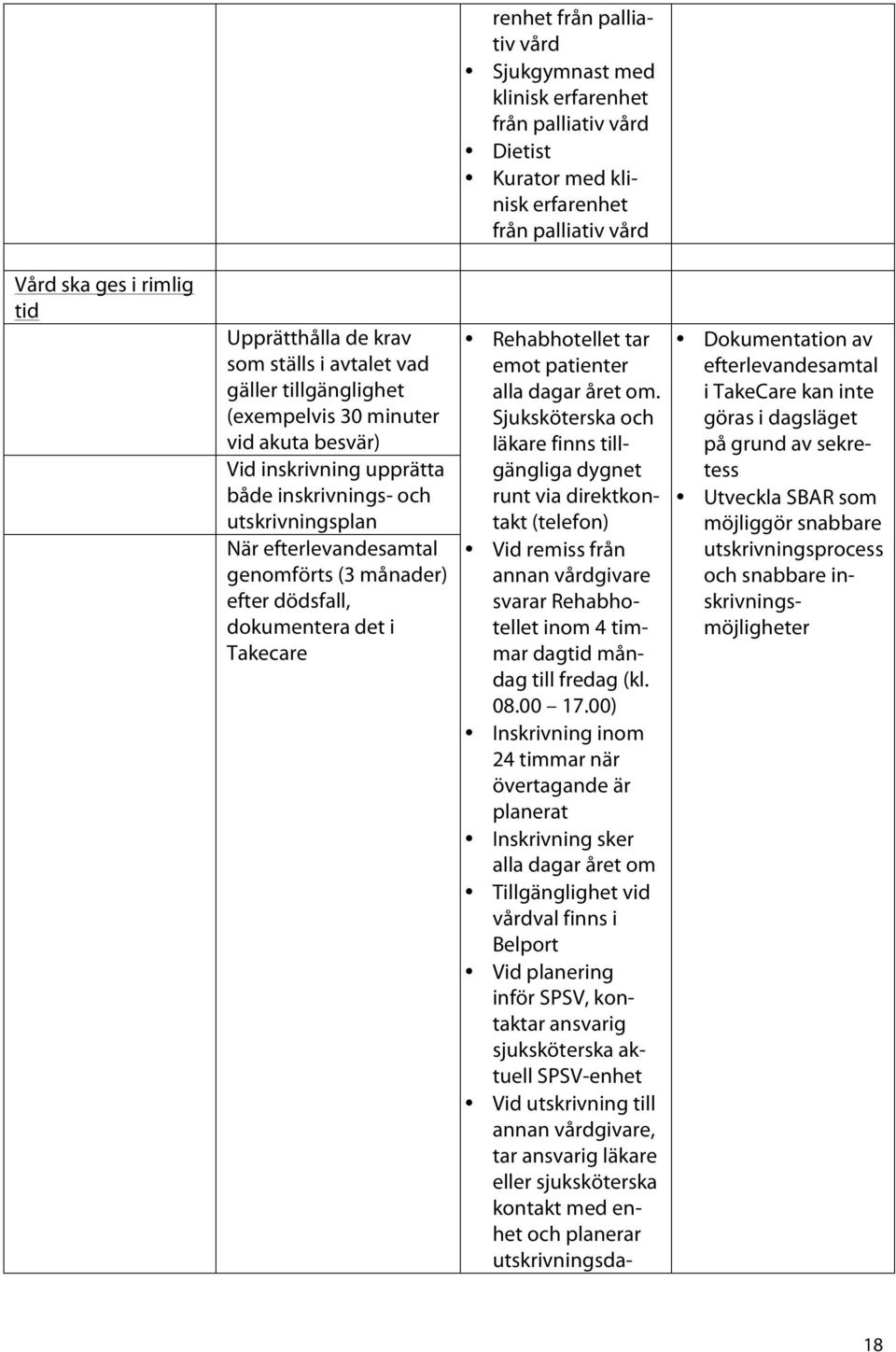 erfarenhet från palliativ vård Rehabhotellet tar emot patienter alla dagar året om.