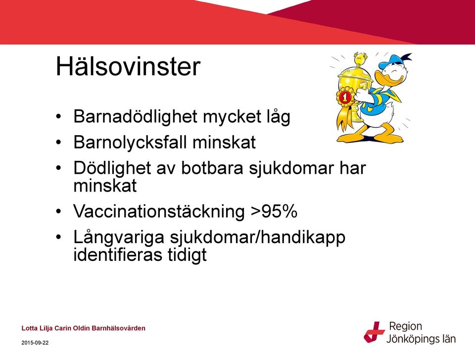 sjukdomar har minskat Vaccinationstäckning