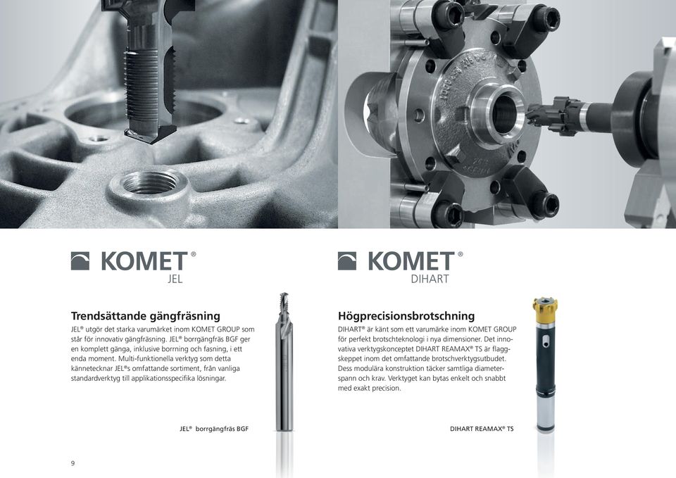 Multi-funktionella verktyg som detta kännetecknar JEL s omfattande sortiment, från vanliga standardverktyg till applikationsspecifika lösningar.