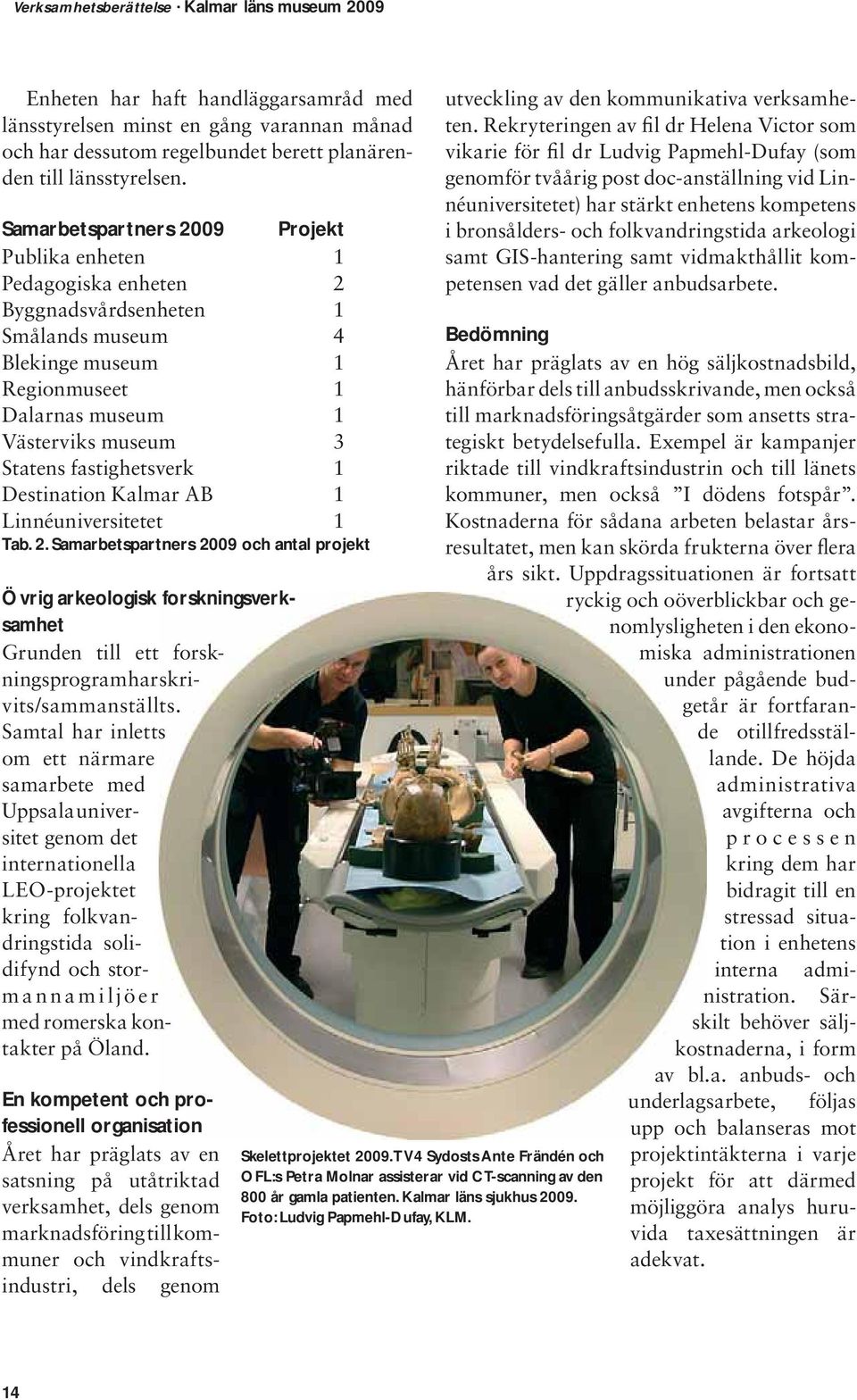 fastighetsverk 1 Destination Kalmar AB 1 Linnéuniversitetet 1 Tab. 2.