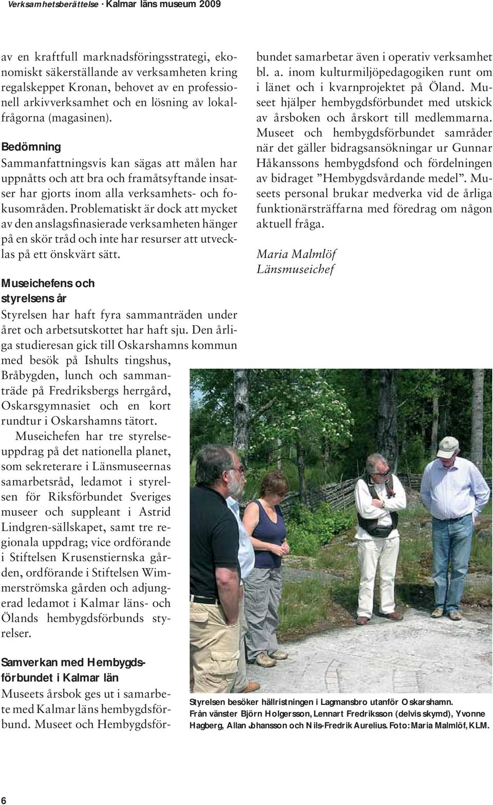 Problematiskt är dock att mycket av den anslagsfinasierade verksamheten hänger på en skör tråd och inte har resurser att utvecklas på ett önskvärt sätt.