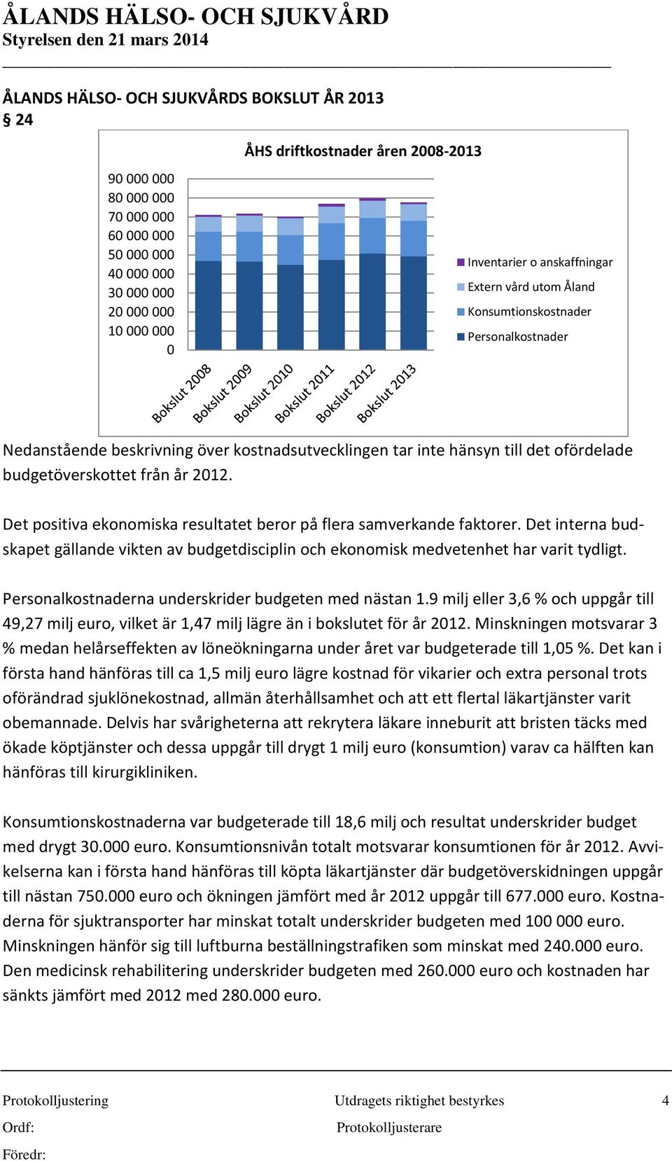 Det positiva ekonomiska resultatet beror på flera samverkande faktorer. Det interna budskapet gällande vikten av budgetdisciplin och ekonomisk medvetenhet har varit tydligt.