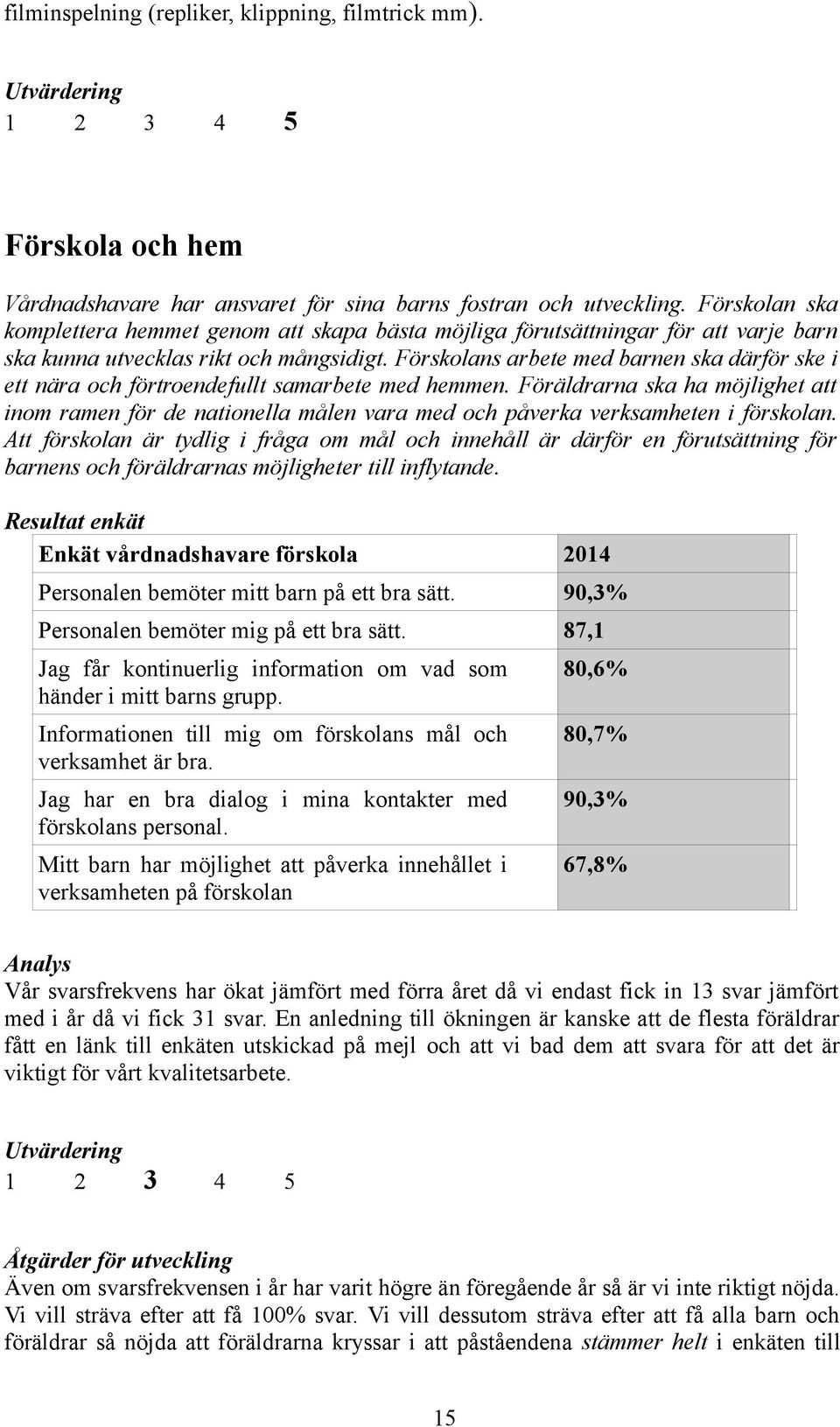 Förskolans arbete med barnen ska därför ske i ett nära och förtroendefullt samarbete med hemmen.