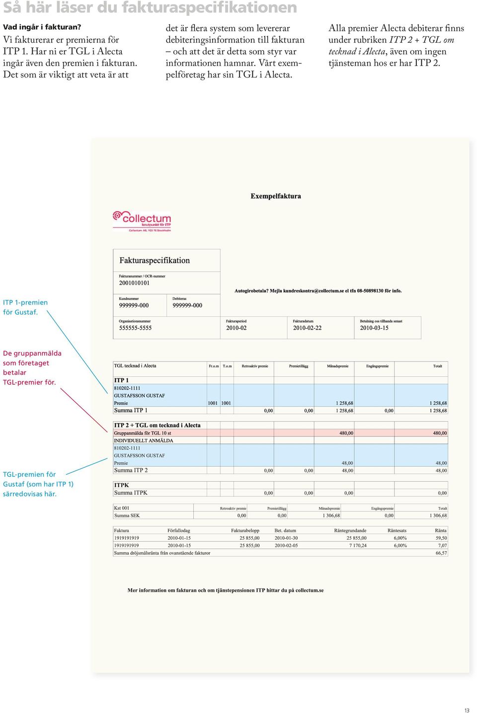 Det som är viktigt att veta är att det är flera system som levererar debiteringsinformation till fakturan och att det är detta som styr var informationen