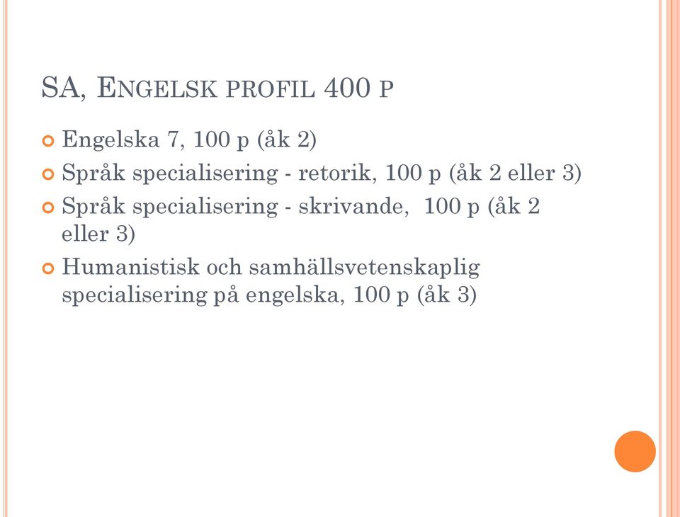 specialisering - skrivande, 100 p (åk 2 eller 3)