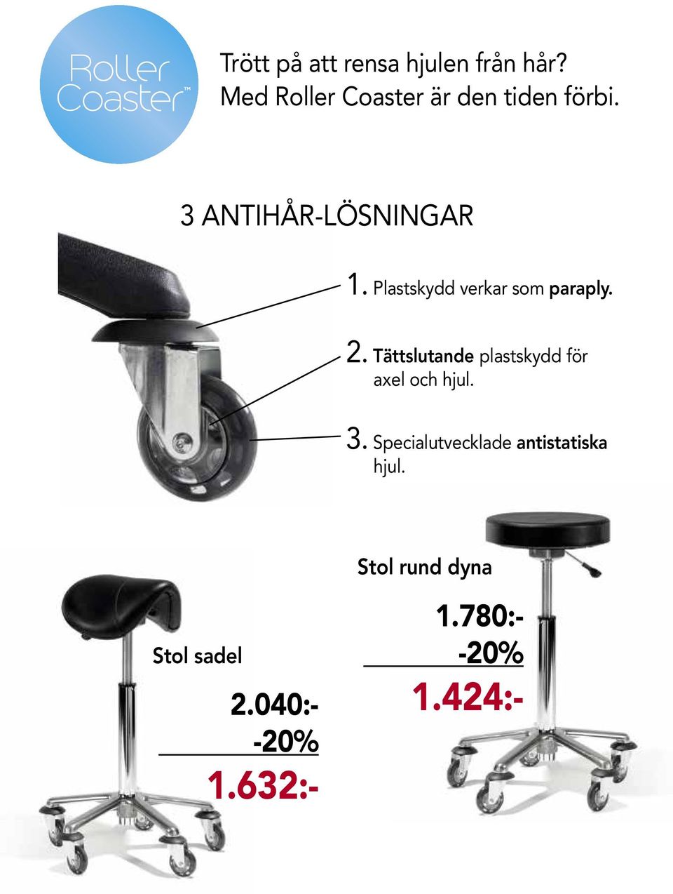 Plastskydd verkar som paraply. 2.