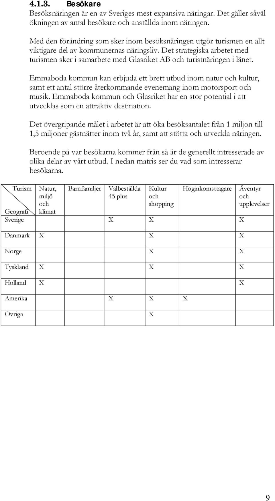 Det strategiska arbetet med turismen sker i samarbete med Glasriket AB och turistnäringen i länet.