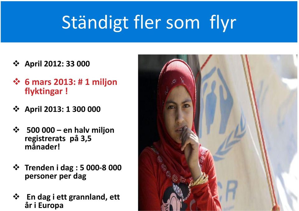 April 2013: 1 300 000 500 000 en halv miljon registrerats