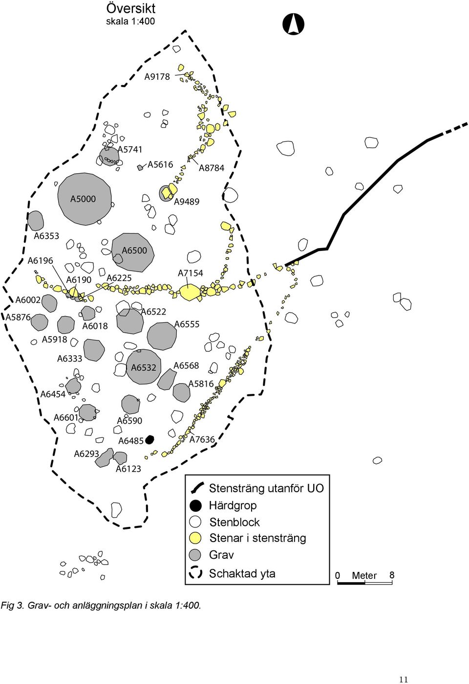 A6485 A6123 A6568 A5816 A7636 Stensträng utanför UO Härdgrop Stenblock Stenar i