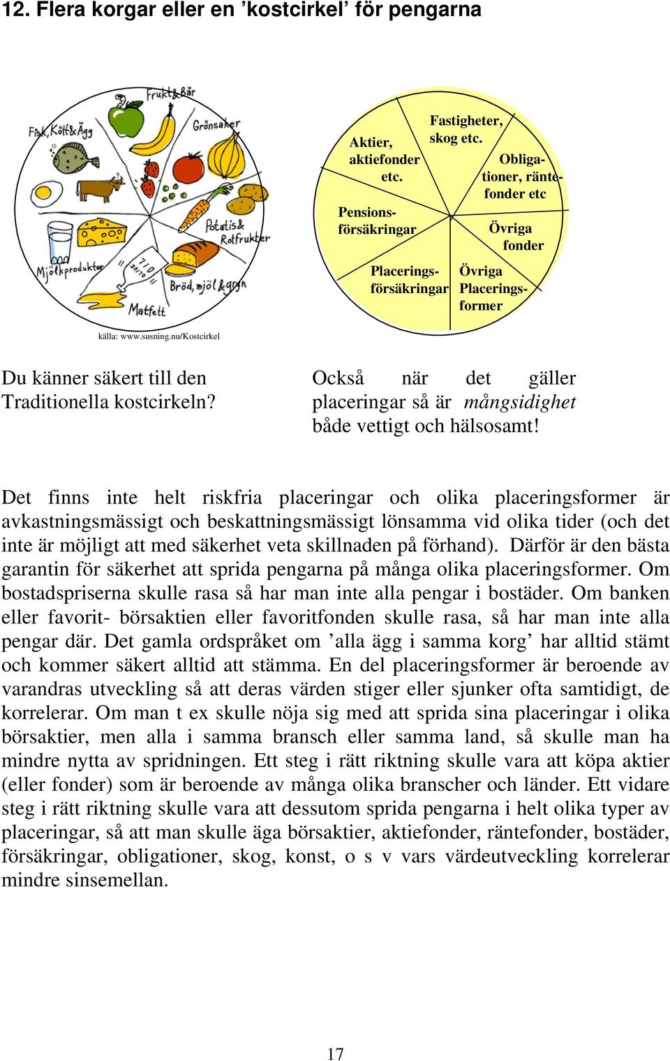 Också när det gäller placeringar så är mångsidighet både vettigt och hälsosamt!