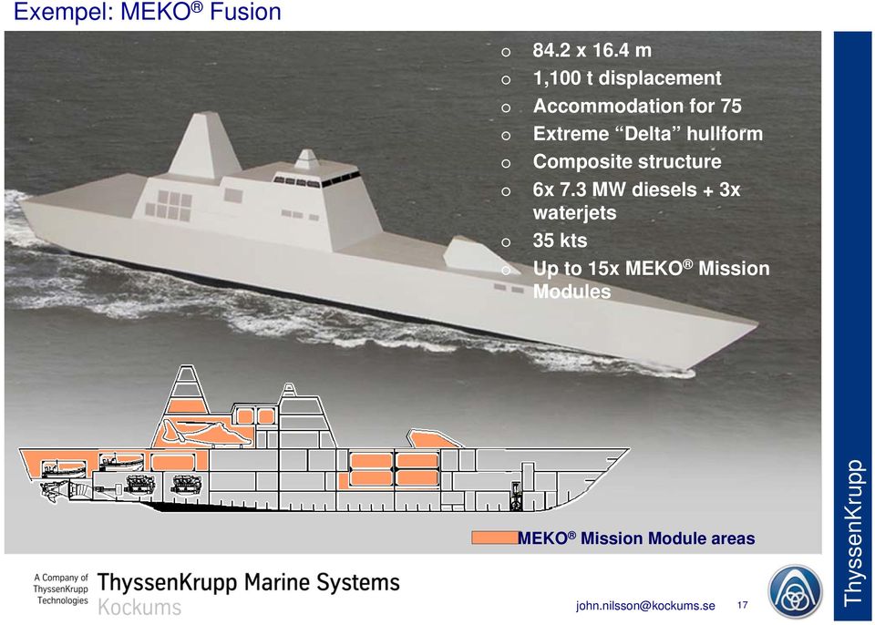 Extreme Delta hullform Composite structure 6x 7.