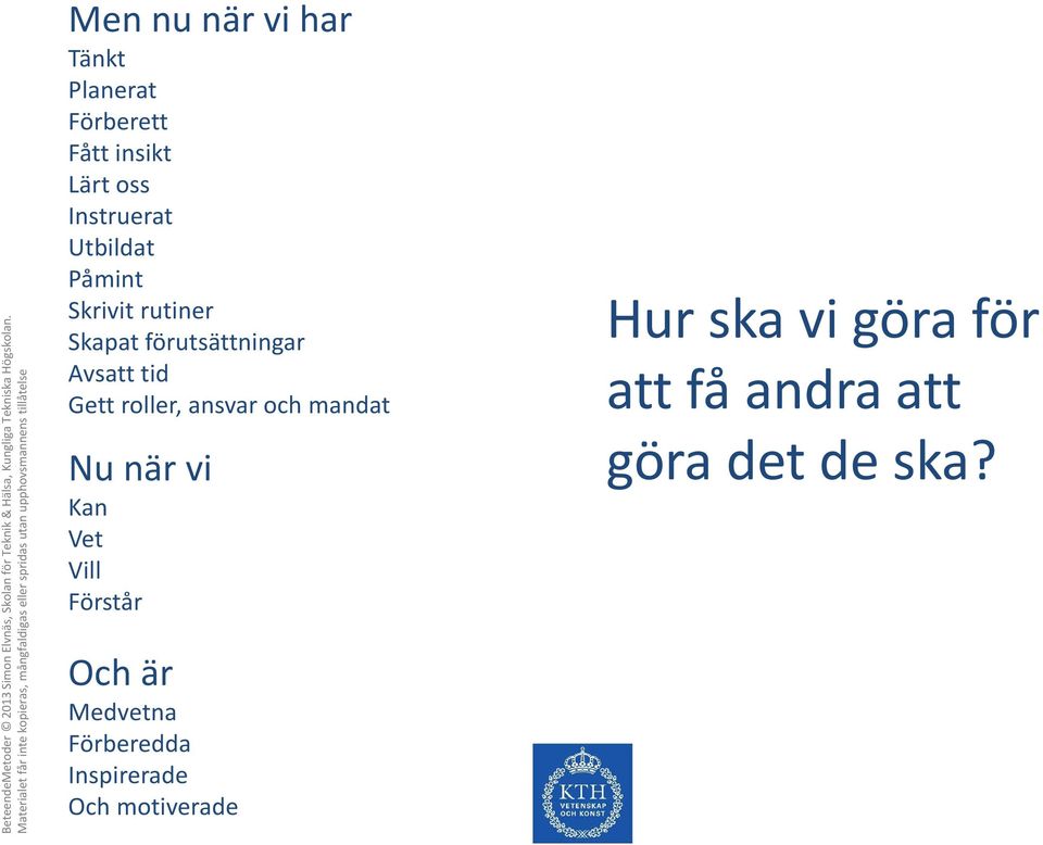roller, ansvar och mandat Nu när vi Kan Vet Vill Förstår Och är Medvetna