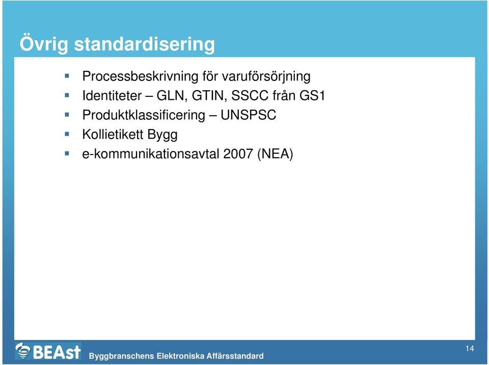 från GS1 Produktklassificering UNSPSC