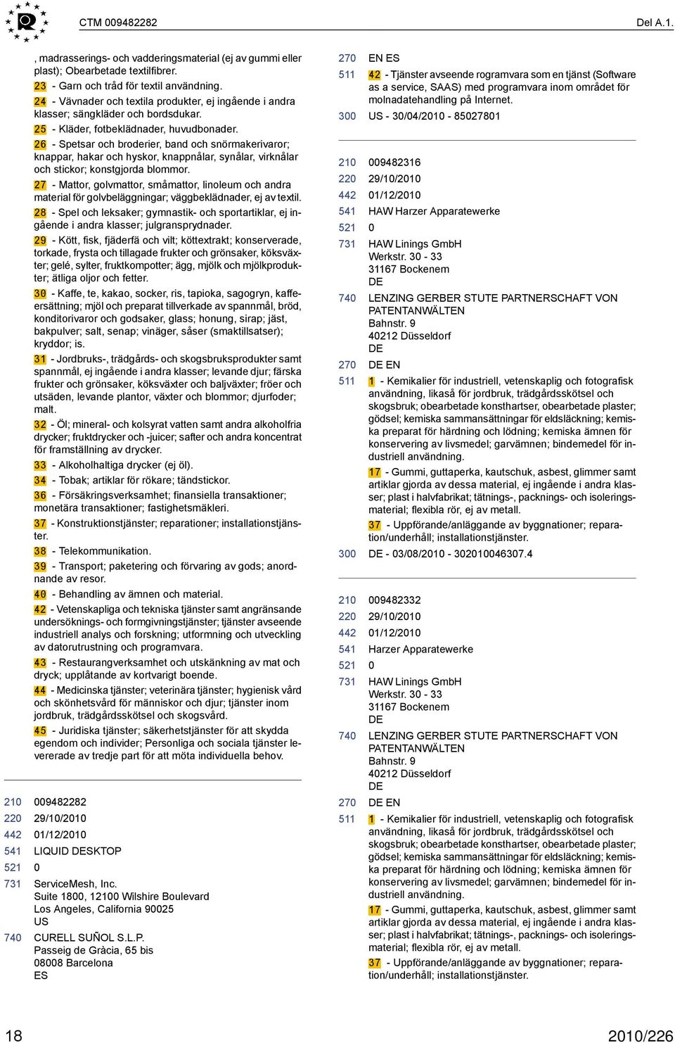 26 - Spetsar och broderier, band och snörmakerivaror; knappar, hakar och hyskor, knappnålar, synålar, virknålar och stickor; konstgjorda blommor.