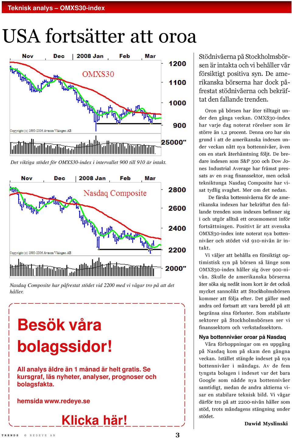 Nasdaq Composite har påfrestat stödet vid 2200 med vi vågar tro på att det håller. Besök våra bolagssidor! All analys äldre än 1 månad är helt gratis.