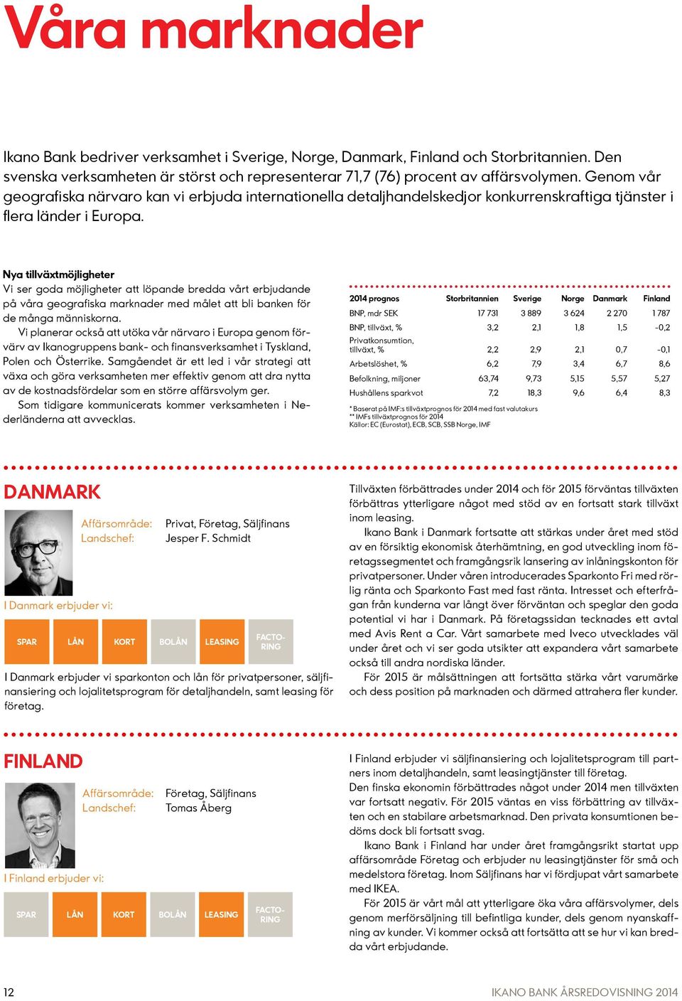 Nya tillväxtmöjligheter Vi ser goda möjligheter att löpande bredda vårt erbjudande på våra geografiska marknader med målet att bli banken för de många människorna.