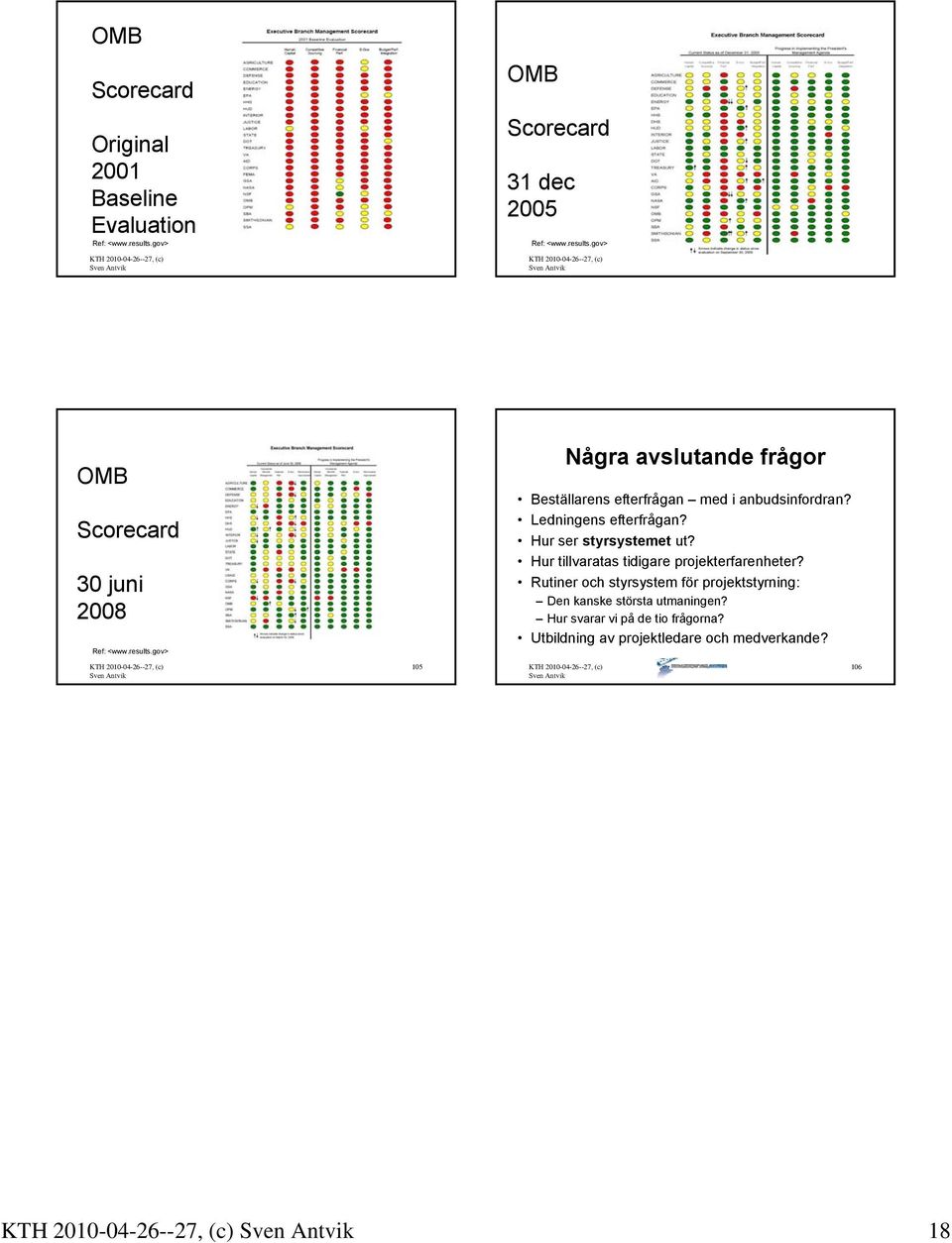 Hur ser styrsystemet ut? Hur tillvaratas tidigare projekterfarenheter?