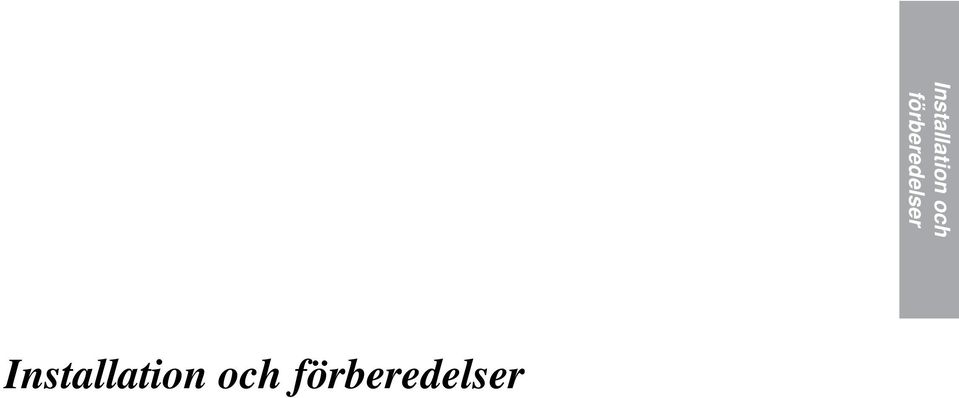 förberedelser  