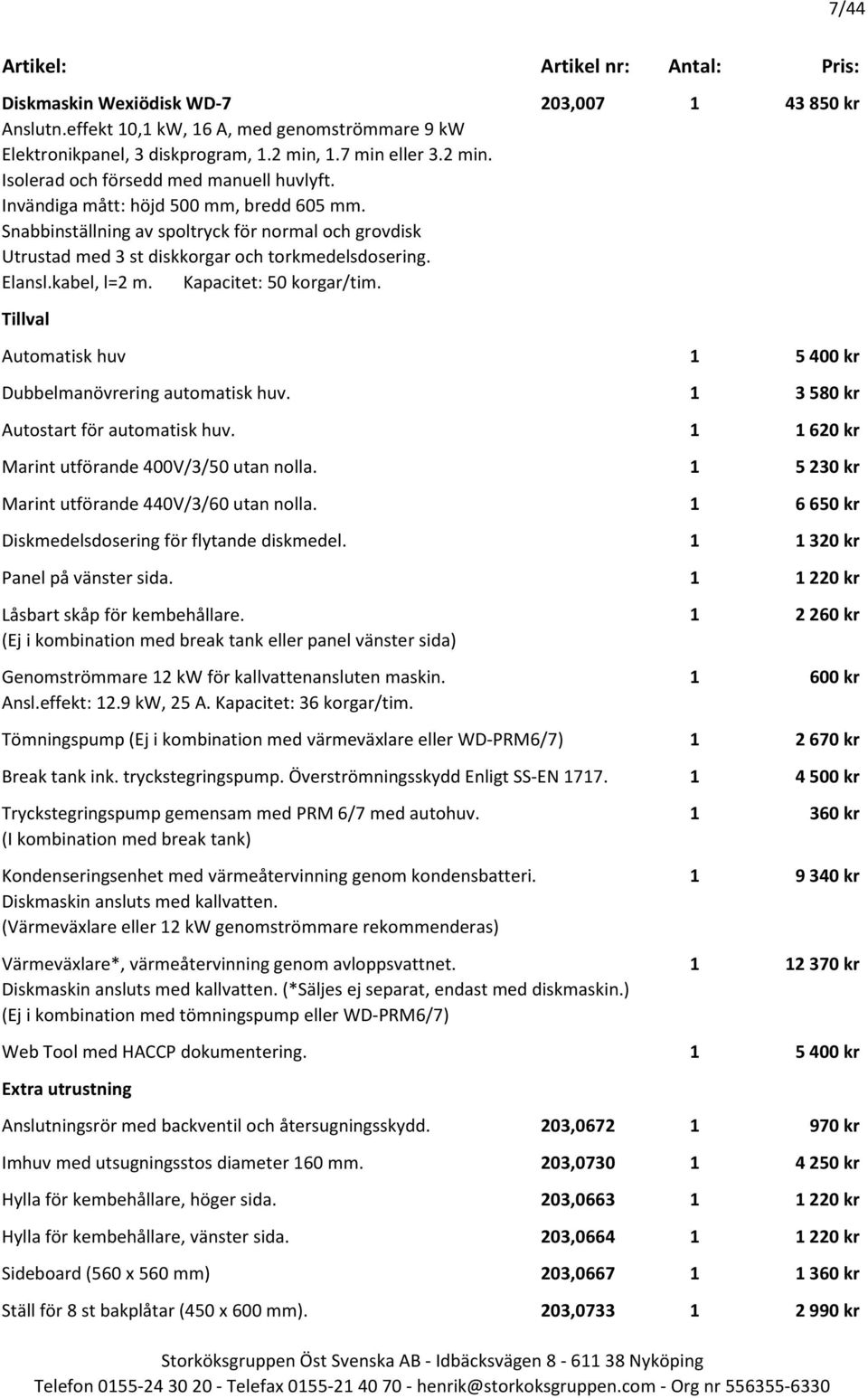 Automatisk huv 1 5 400 kr Dubbelmanövrering automatisk huv. 1 3 580 kr Autostart för automatisk huv. 1 1 620 kr Marint utförande 400V/3/50 utan nolla. 1 5 230 kr Marint utförande 440V/3/60 utan nolla.