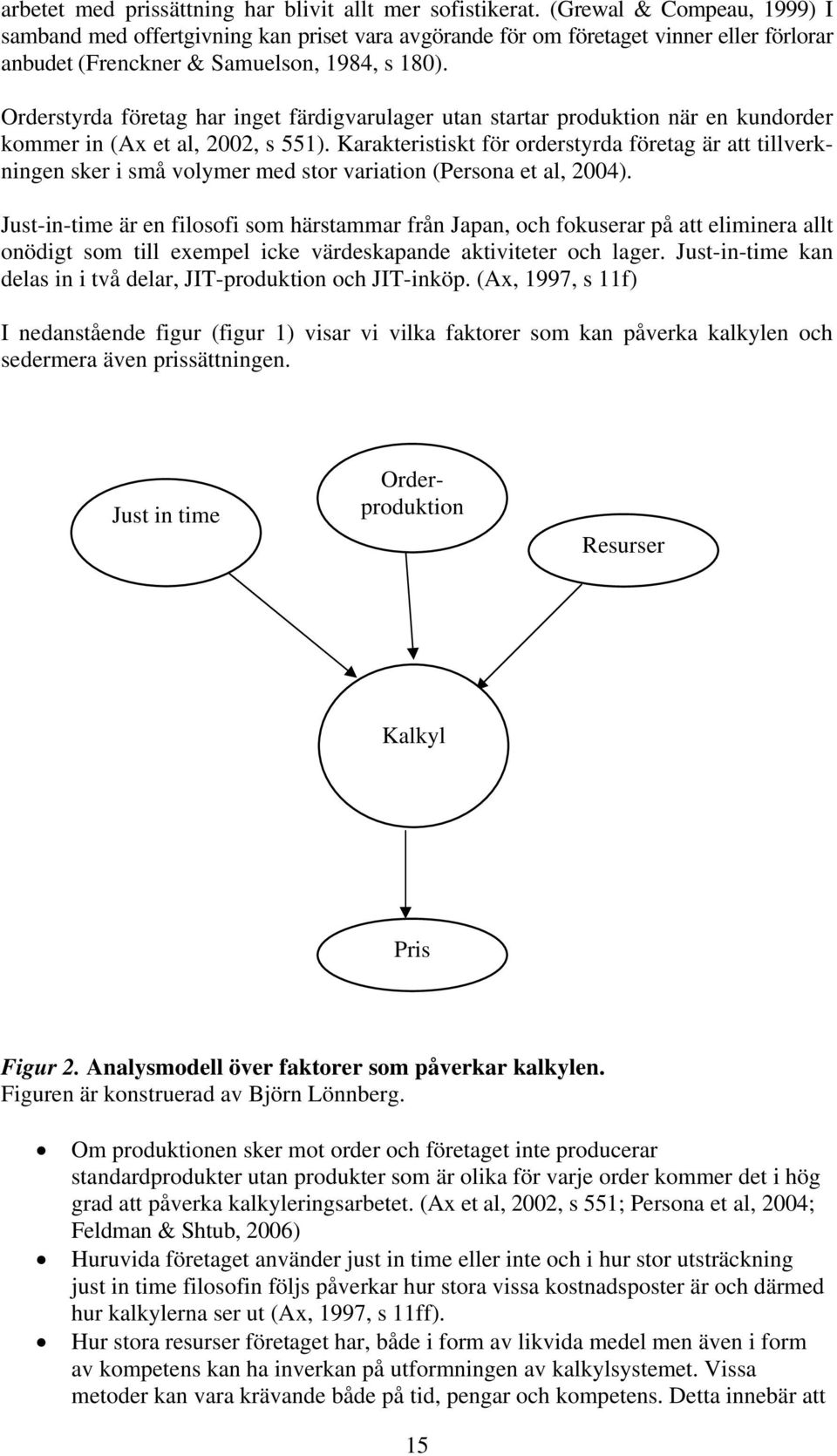 Orderstyrda företag har inget färdigvarulager utan startar produktion när en kundorder kommer in (Ax et al, 2002, s 551).