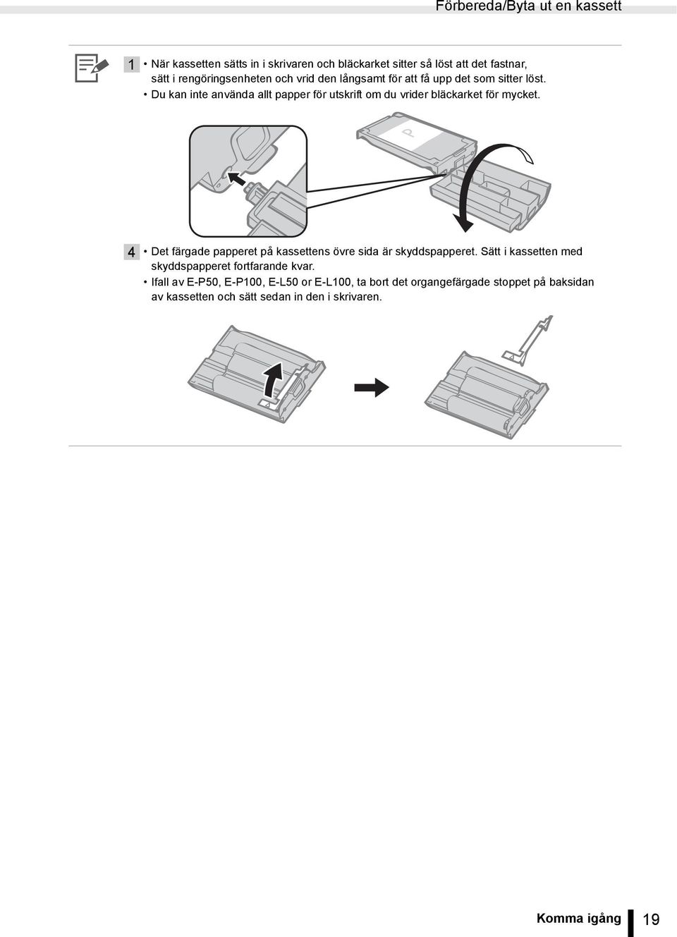 Du kan inte använda allt papper för utskrift om du vrider bläckarket för mycket.