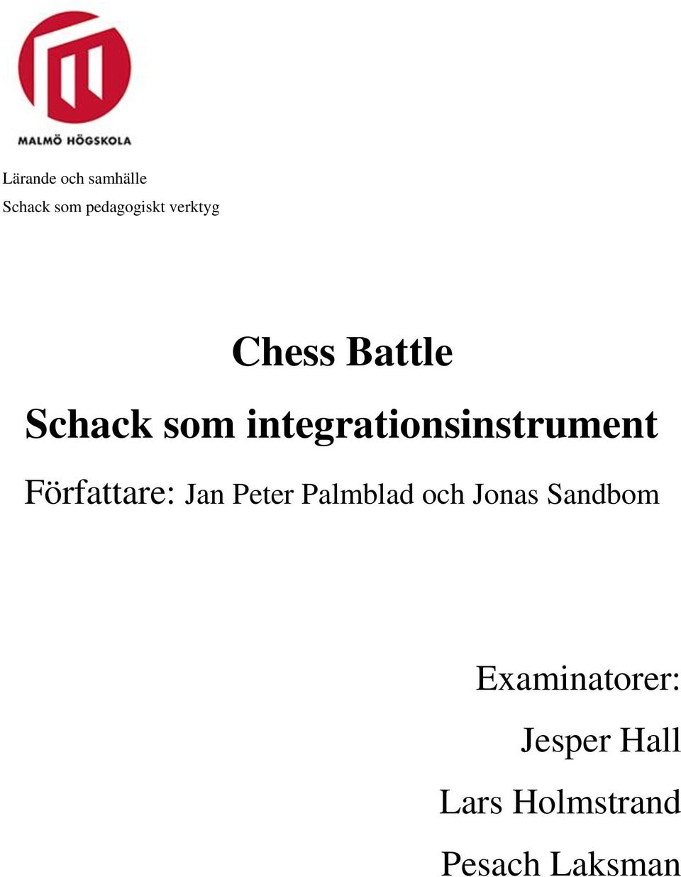 integrationsinstrument Författare: Jan Peter