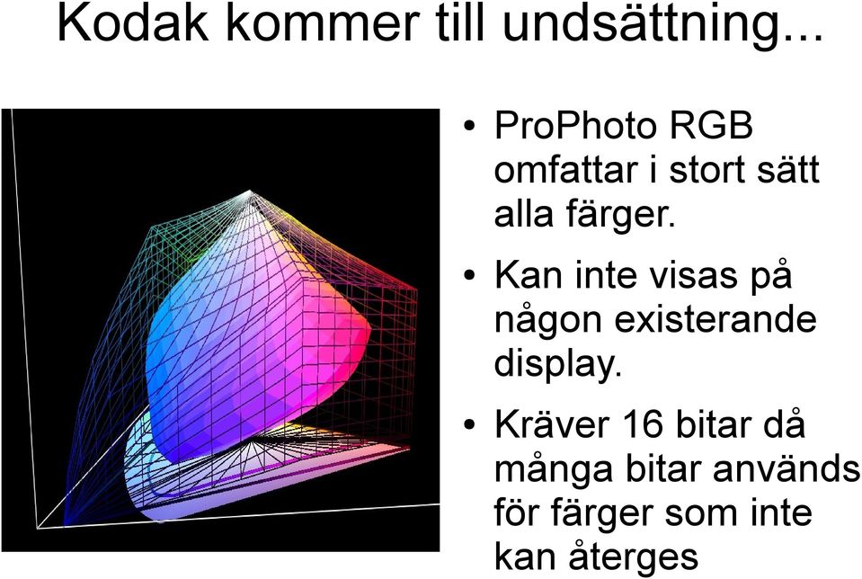 Kan inte visas på någon existerande display.