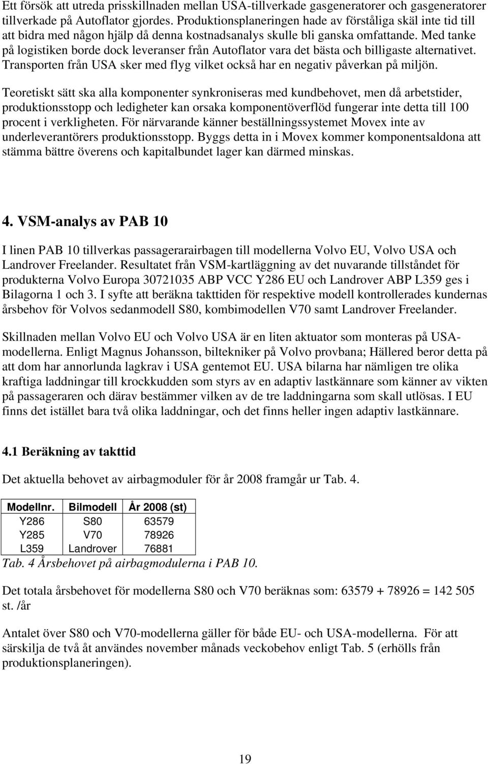 Med tanke på logistiken borde dock leveranser från Autoflator vara det bästa och billigaste alternativet. Transporten från USA sker med flyg vilket också har en negativ påverkan på miljön.