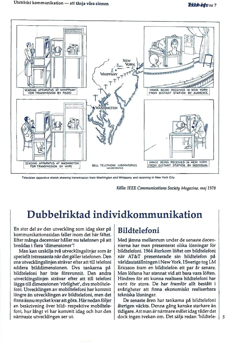 YORK FROM DISTANT STATION BY INDIVIDUAL r Television pprtus sketch showing trnsmission from Wshington nd Whippny nd receiving in New York City.