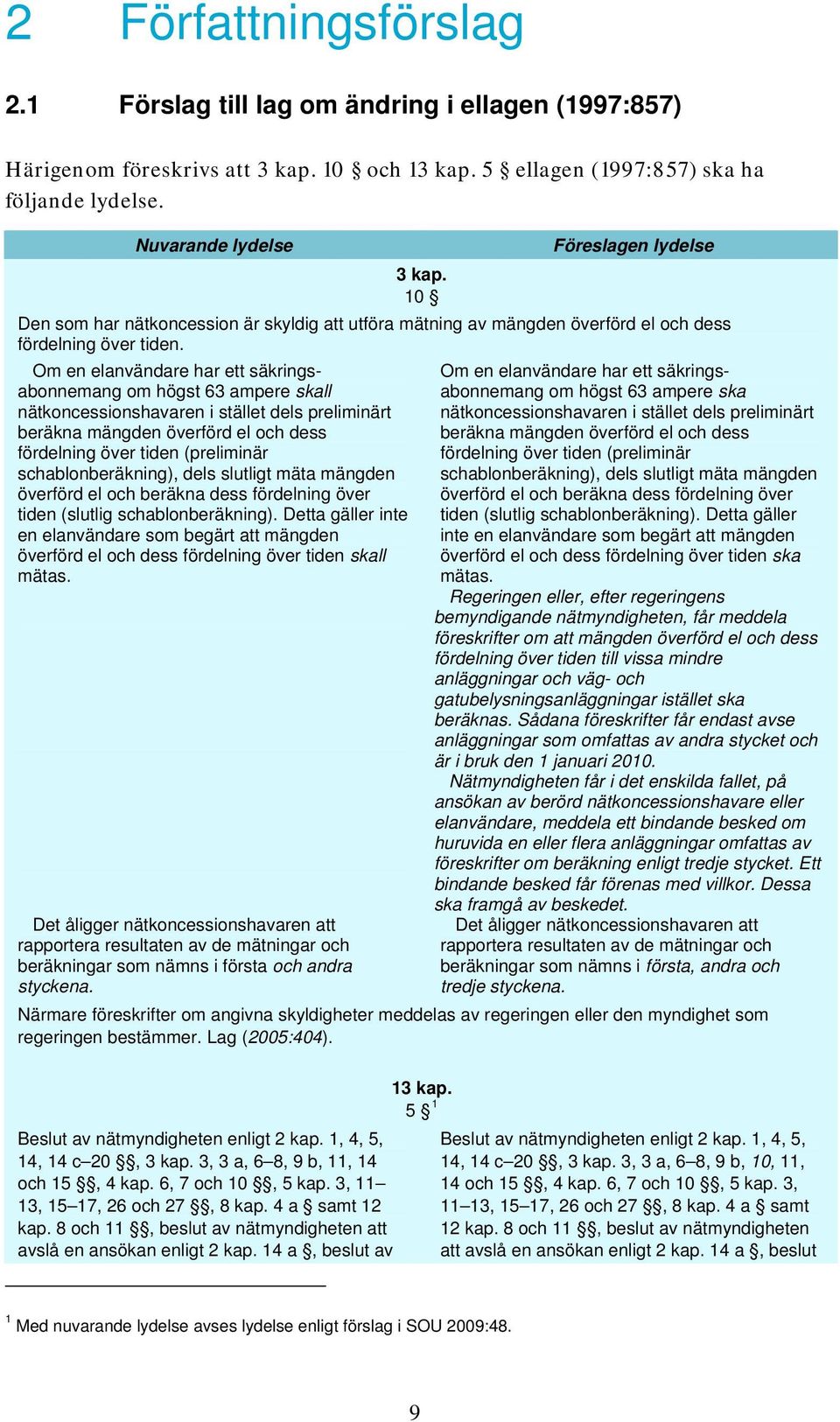 Om en elanvändare har ett säkringsabonnemang om högst 63 ampere skall nätkoncessionshavaren i stället dels preliminärt beräkna mängden överförd el och dess fördelning över tiden (preliminär