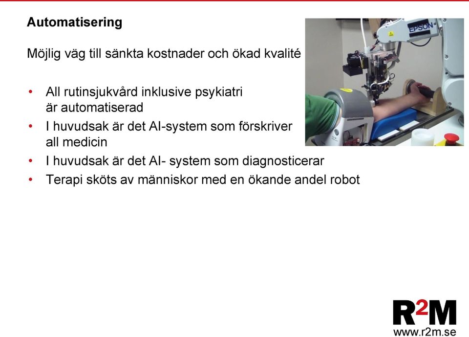 AI-system som förskriver all medicin I huvudsak är det AI- system