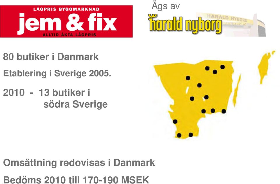 2010-13 butiker i södra Sverige