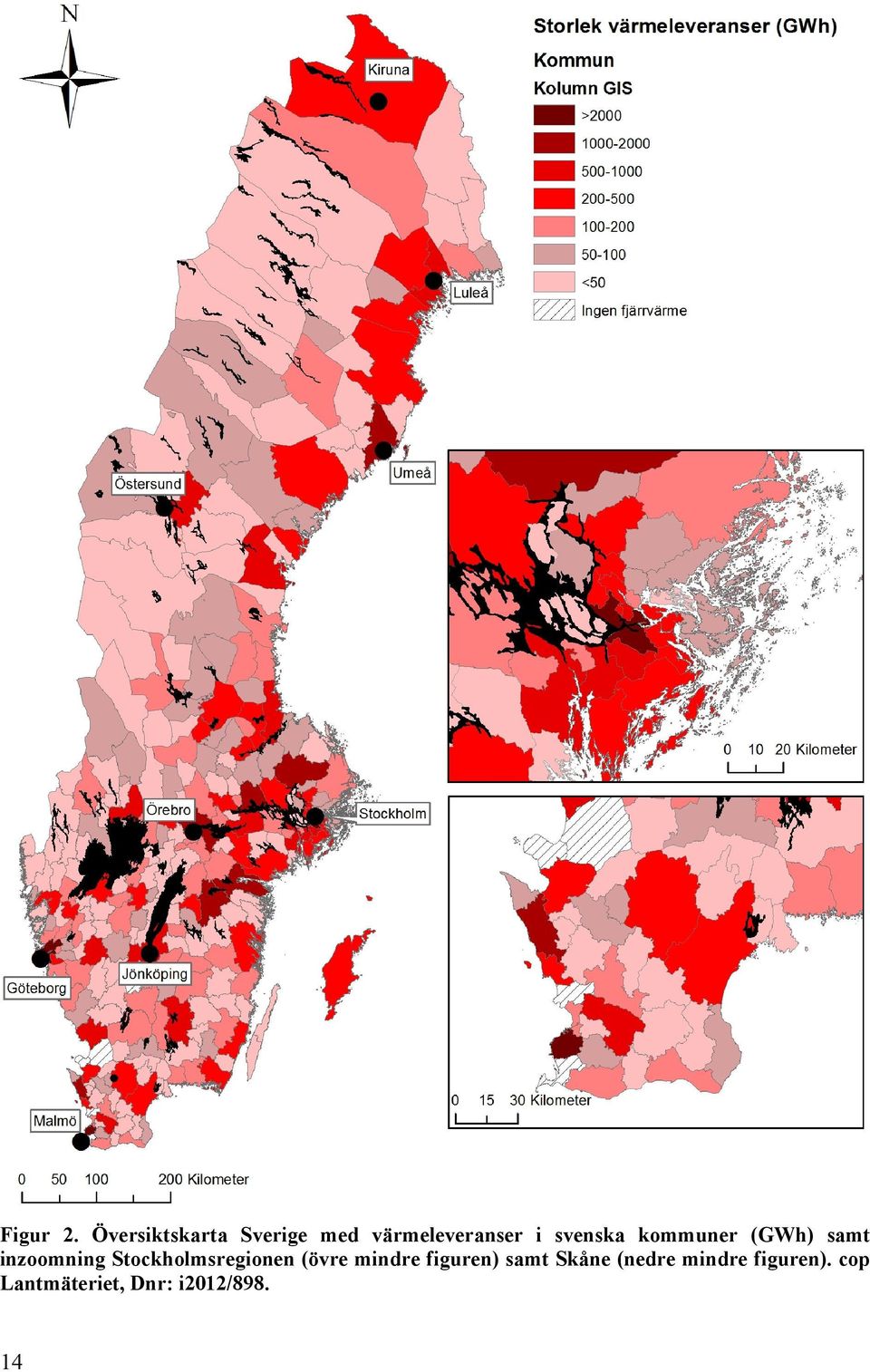 svenska kommuner (GWh) samt inzoomning