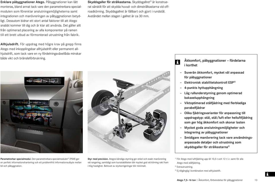 Dessutom bidrar ett stort antal faktorer till att Atego snabbt kommer till dig och är klar att använda.