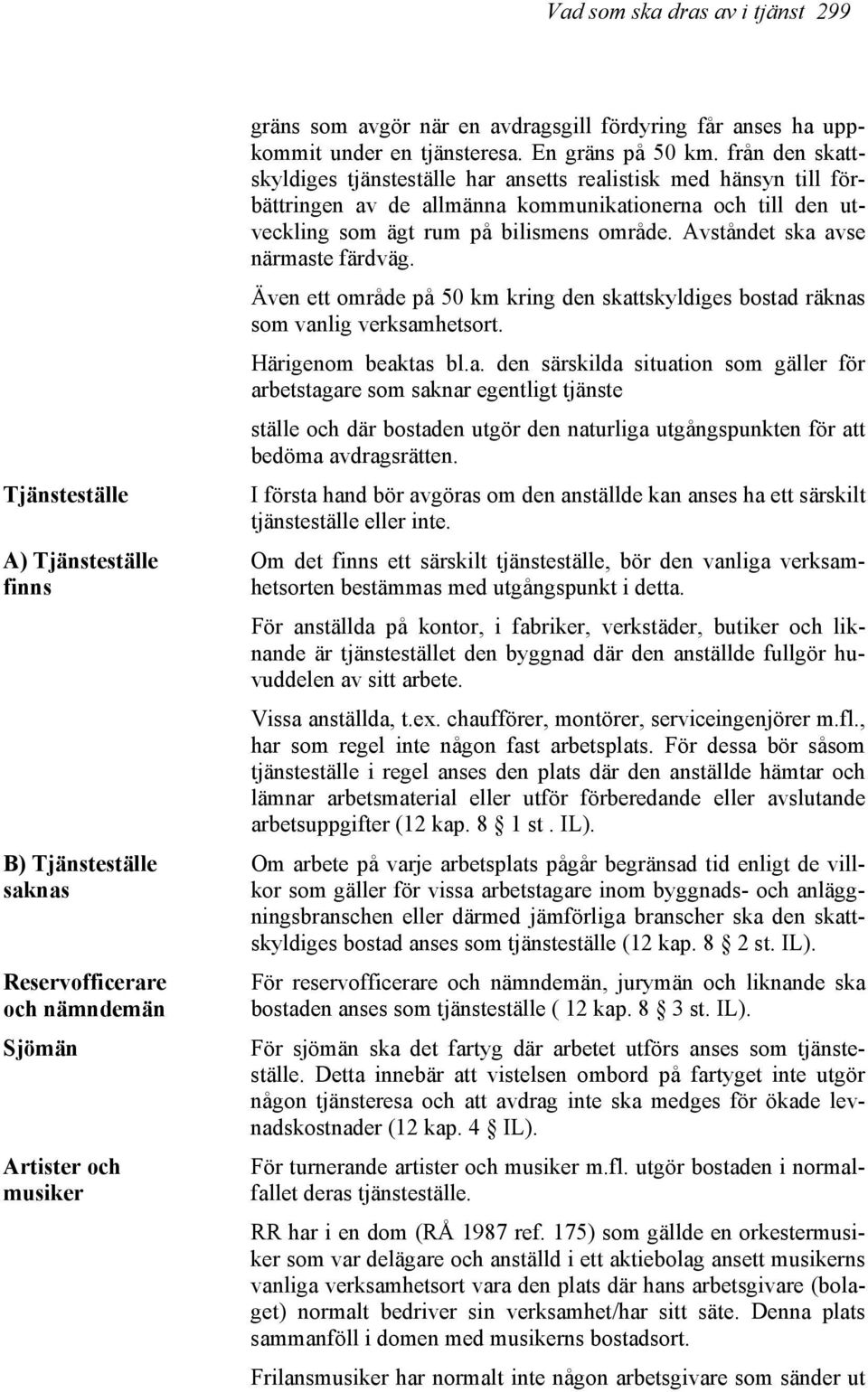 från den skattskyldiges tjänsteställe har ansetts realistisk med hänsyn till förbättringen av de allmänna kommunikationerna och till den utveckling som ägt rum på bilismens område.