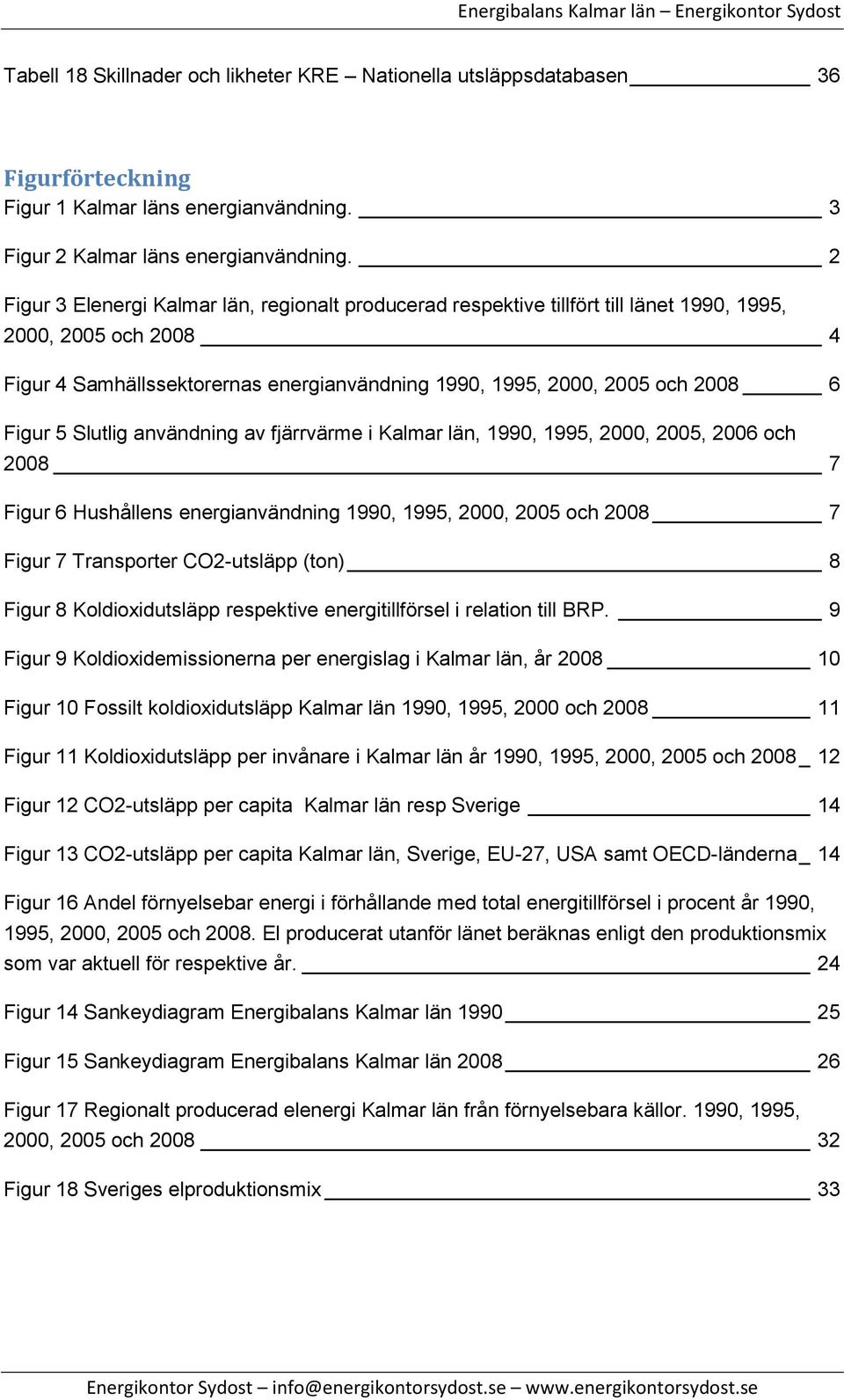 Figur 5 Slutlig användning av fjärrvärme i Kalmar län, 1990, 1995, 2000, 2005, 2006 och 2008 7 Figur 6 Hushållens energianvändning 1990, 1995, 2000, 2005 och 2008 7 Figur 7 Transporter CO2-utsläpp