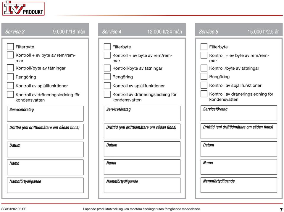 000 h/24 mån Service 5 15.