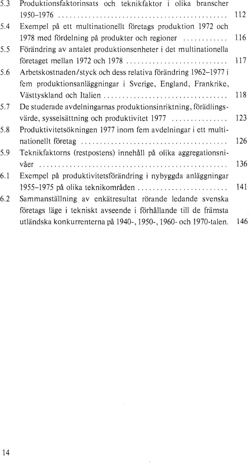 6 Arbetskostnaden/styck och dess relativa fårändring 1962-1977 i fem produktionsanläggningar i Sverige, England, Frankrike, Västtyskand och talien................................. 118 5.