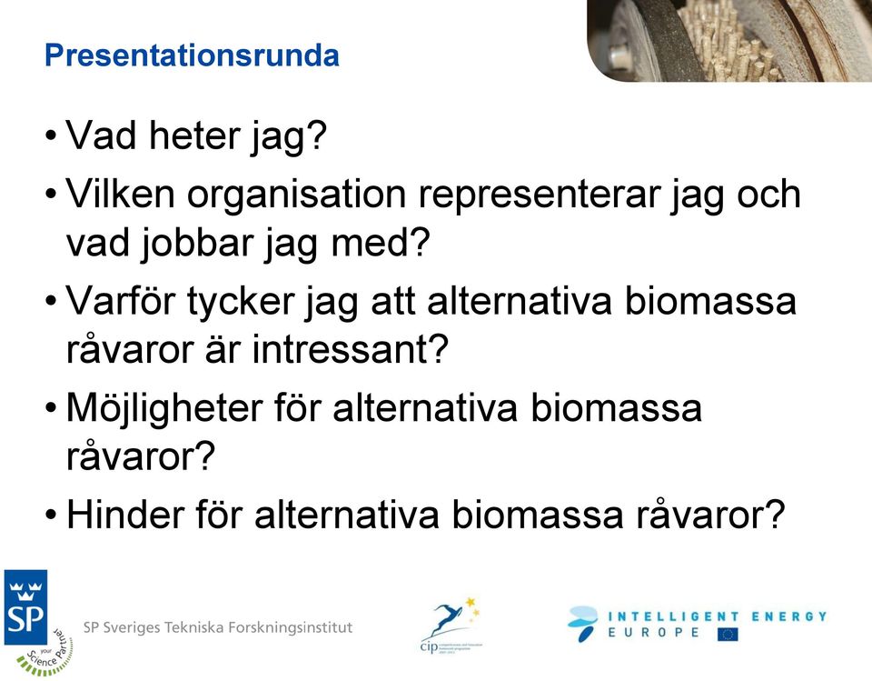 Varför tycker jag att alternativa biomassa råvaror är